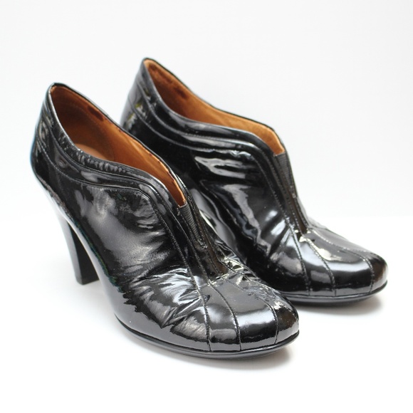 Sofft Shoes - Sofft Black Patent Leather High Heel Shoe Booties